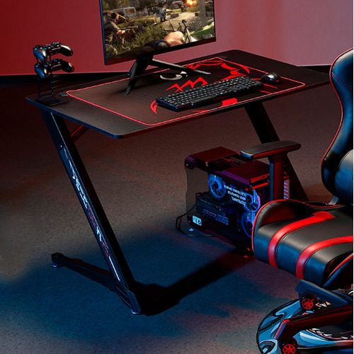 Eureka ergonomic gaming desk small black hotsell